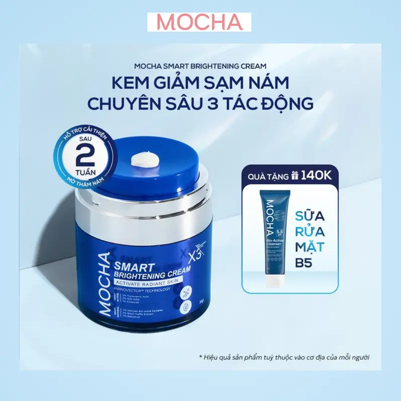 Kem Giảm Sạm, Nám, Tàn Nhang Chuyên Sâu Mocha - Tặng 1 Sửa Rữa Mặt 25ml - Skincare Kem Nám Sạm Tàn Nhang Chăm Sóc Da Làm Đẹp Da Nữ Dưỡng Ẩm Da Women 0
