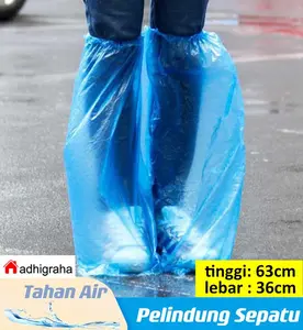 jas hujan pelindung sepatu 36 x 63cm tipis tebal extra tebal waterproof