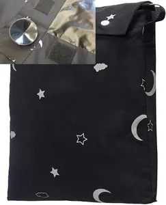 Custom-madePortable Window Blackout Curtain Shade with Suction Cups Travel, Kids, and Nursery 50" x 78" Moon & Stars 1 Pack - custom color 50 x 78 inch