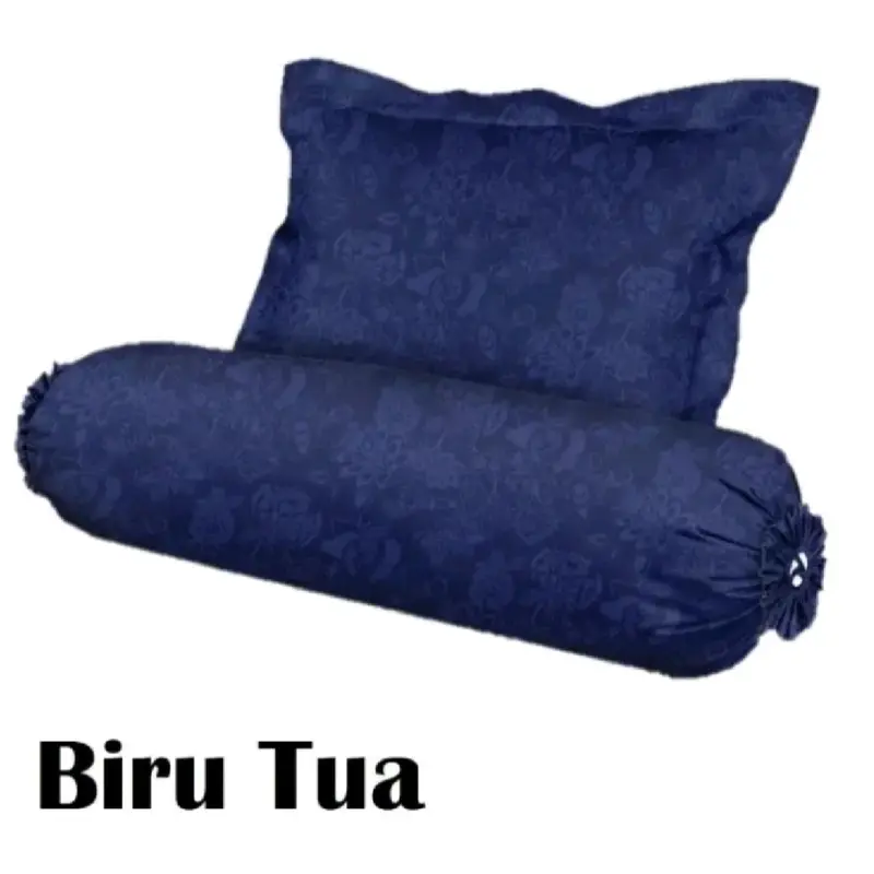 set 2 sarung bantal 2 sarung guling bahan katun adem dan tidak luntur ukuran sarban 45x60 cm ukuran sargul 33x90 cm 3
