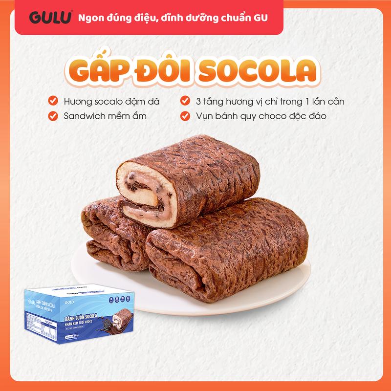[Mới] Bánh cuộn socola nhân kem tươi Choco GuluFoods