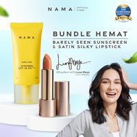 Gambar [BUNDLE 2PCS] NAMA Beauty Barely Seen Sunscreen SPF 50+++ & Satin Silky Lipstick - 27 Berry Nice, Barely Seen Sunscreen dari Nama Beauty Kota Administrasi Jakarta Utara 1 Tokopedia