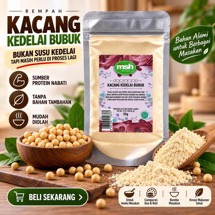 Gambar Kedelai Premium Bubuk 50gr - - dari MSH REMPAH Kota Administrasi Jakarta Selatan Tokopedia