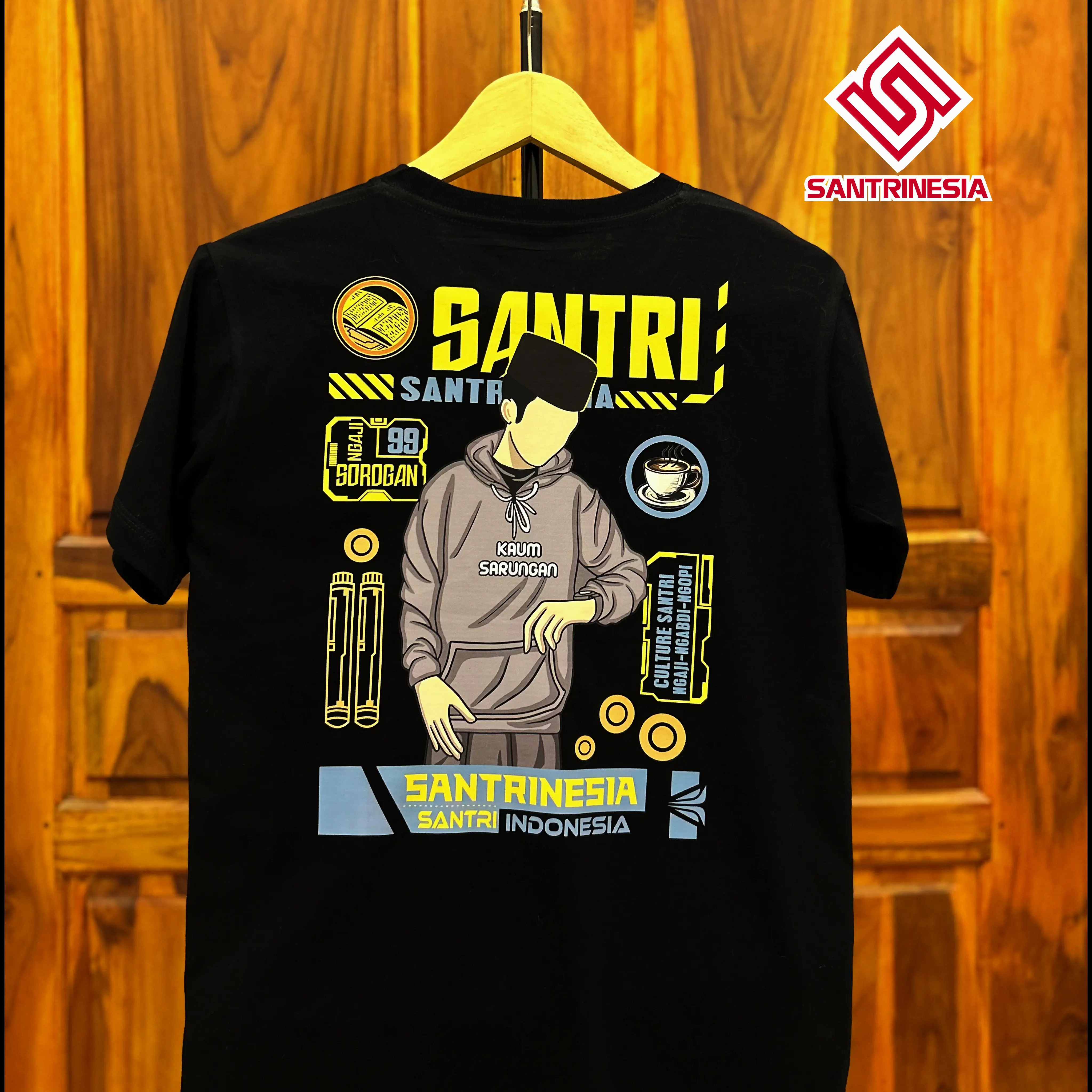 Kaos Santri Ngaji Nyantri Salafy Tshirt Pondok Pesantren