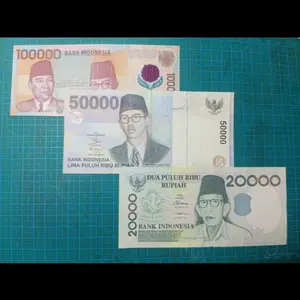 PAKET koleksi UANG kertas KUNO asli indonesia murah, 3 lembar.  kondisi layak koleksi, cocok untuk koleksi
