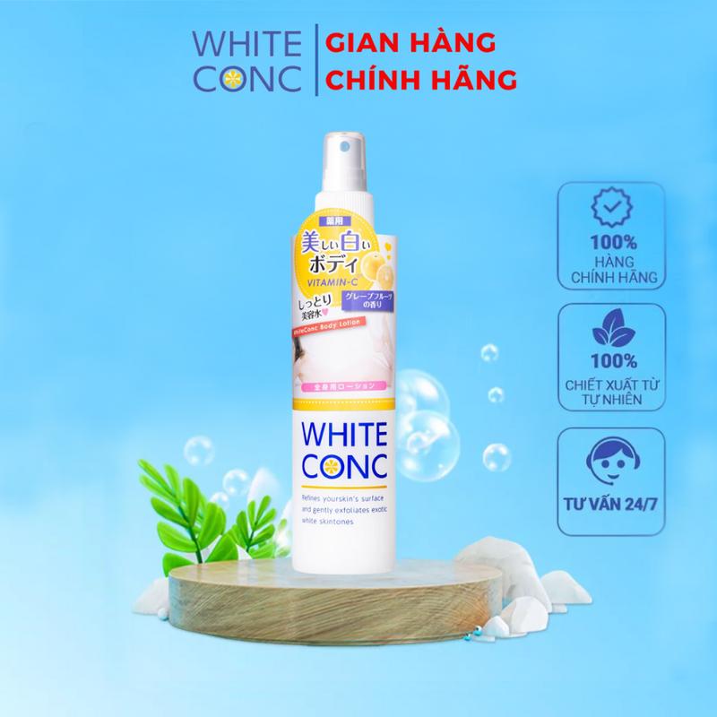 Xịt dưỡng trắng da body White Conc Body Lotion - Chai 245ml