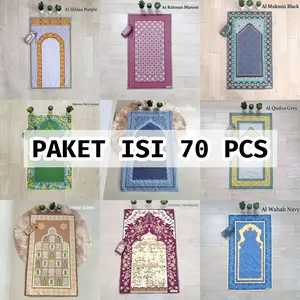 Isi 70 Pcs Sajadah Traveling Jumbo 105 cm x 60 cm | Sajadah Travel Free Pouch Isi 70 Pcs | Souvenir Haji dan Umroh Motif Turki sajadah  sholat sajad ah