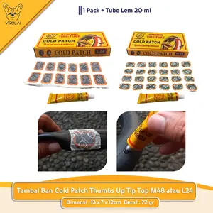 Tambal Ban Tip Top Cold Patch Thumbs Up Medium M 48 PCS Large L 24 PCS Car Tire