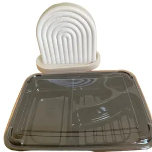 Mika Bento Sekat 4 Mika Bento Lux Mika tutup bening isi 50 Mika bento/Tray bento sekat 4