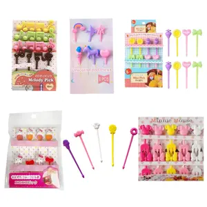 Tusukan Bento Unicorn Lovely Candy Kitty Minnie Melody Hiasan Bekal Anak Cewe