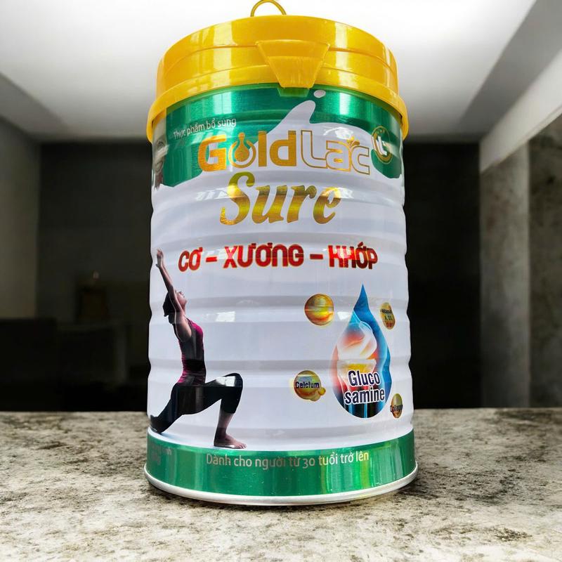 Sữa xương khớp cho người già Goldlac Sure lon 900g - tăng cường sức khỏe cơ xương khớp ngừa loãng xương tiểu đường cho người lớn