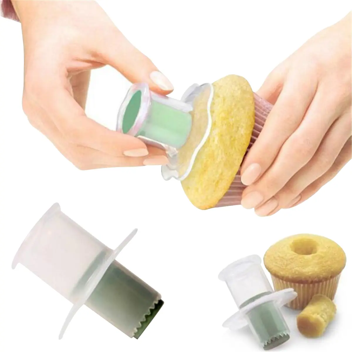 Cake Digger Plastic Cupcake Corer Plunger Cutter Muffin Cake Hole Digger DIY Cup Cake Cored Device Muffin Decoration Baking Tool