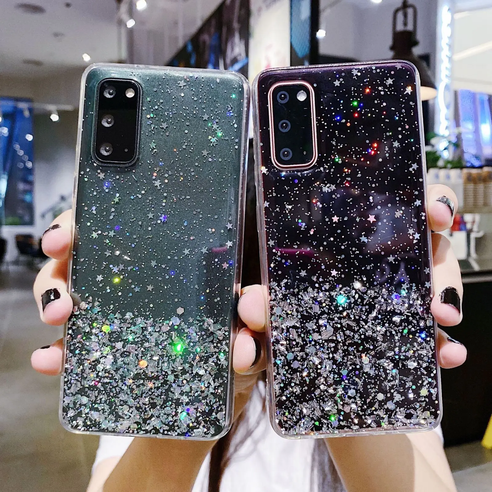 Softcase ALL Glitter for Infi Ip OP RL NZo REN0 Red Mi Poc0 Sam Viv Cover