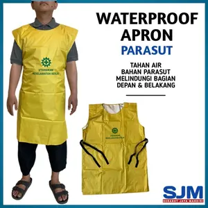[COD] Apron Parasut Industri Logo K3 / Celemek Anti Air Kuning Lokal