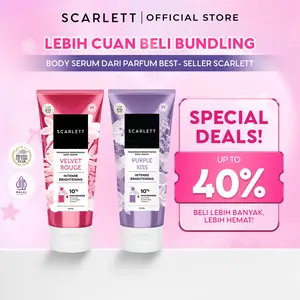 SCARLETT 10% NIACINAMIDE Fragrance Brightening Body Serum 170ml - Velvet Rouge & Purple Kiss Kulit Cerah Lembab Sehat dan Wangi Mewah Seharian Solusi untuk Kulit Belang