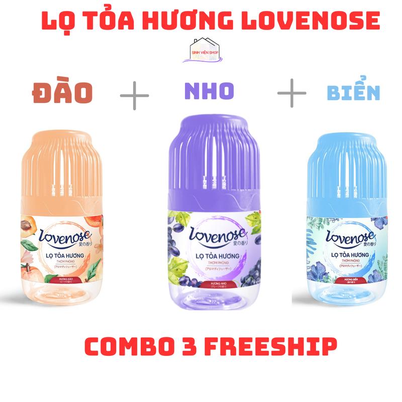 Lọ tỏa hương Lovenose khử mùi, thanh lọc không khí, sáp thơm phòng thế hệ mới 180ml