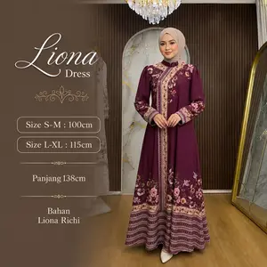 Kareen - Liona Gamis Bahan Liona Richi Motif Mewah