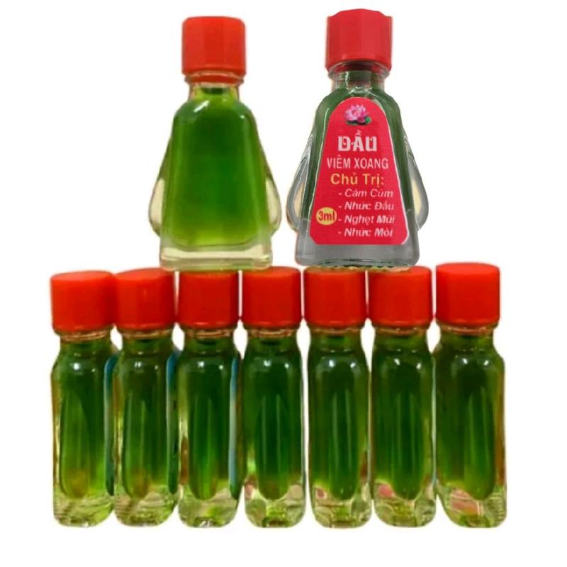 combo 10 chai dầu gió xanh 3ml - dầu viêm xoang. hỗ trợ cảm sốt nhức đầu sổ mũi, côn trùng cắn...