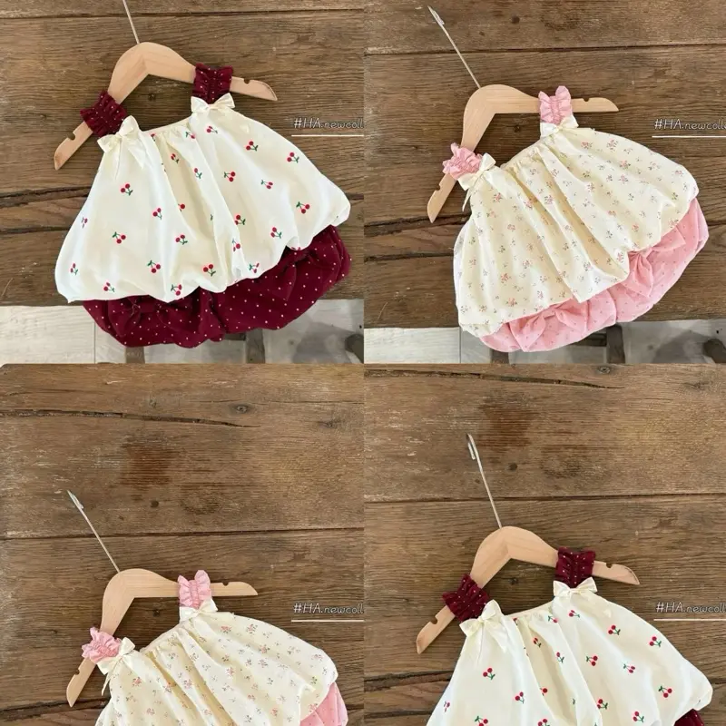 [5-18kg](A601)-[XMGY]Set bộ áo 2s bản to kèm quần dáng bí ngô cho bé gái xinh xắn, mềm mát (Nhận làm theo yêu cầu)