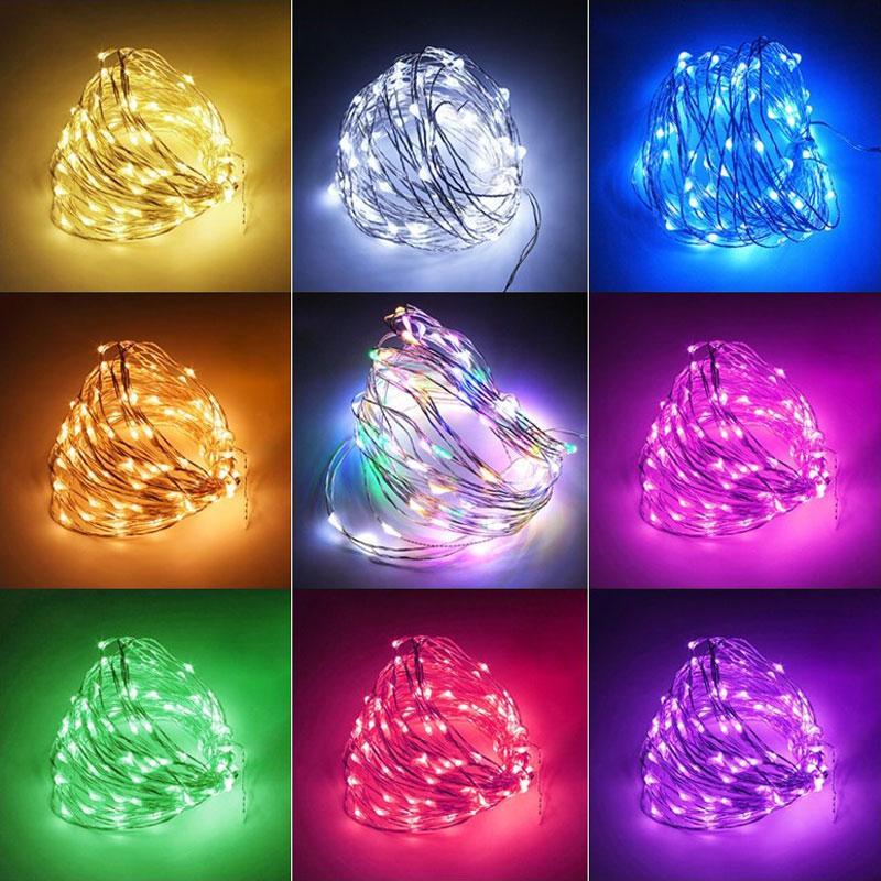 Dây đèn tiên chạy pin bằng dây đồng 2/3/5/10 m, dây đèn LED trang trí cho Giáng…