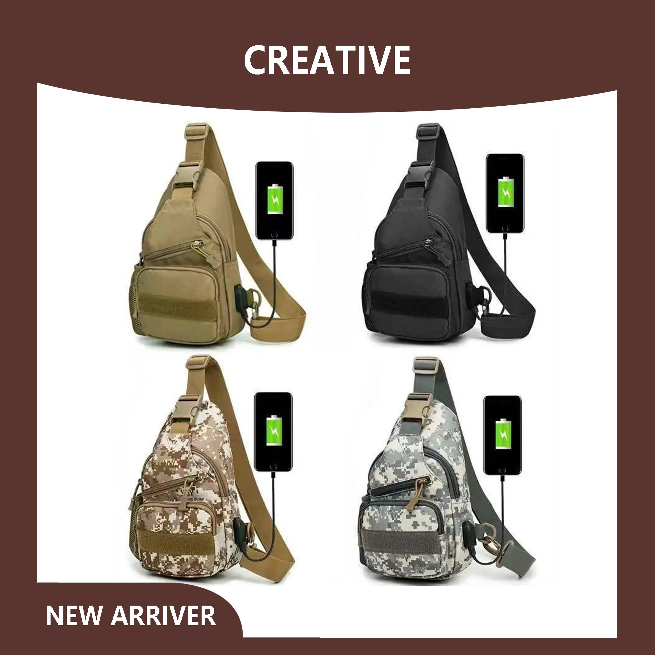 CL #W1655 Multi Functional Chest Bag Backpack Waterproof Large Fishing Gear Bag
