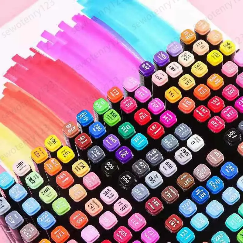 【COD】Touch 204/168/120 Warna Sketsa Spidol Umum General Marker Set Animation Markers Pen Stationery 4