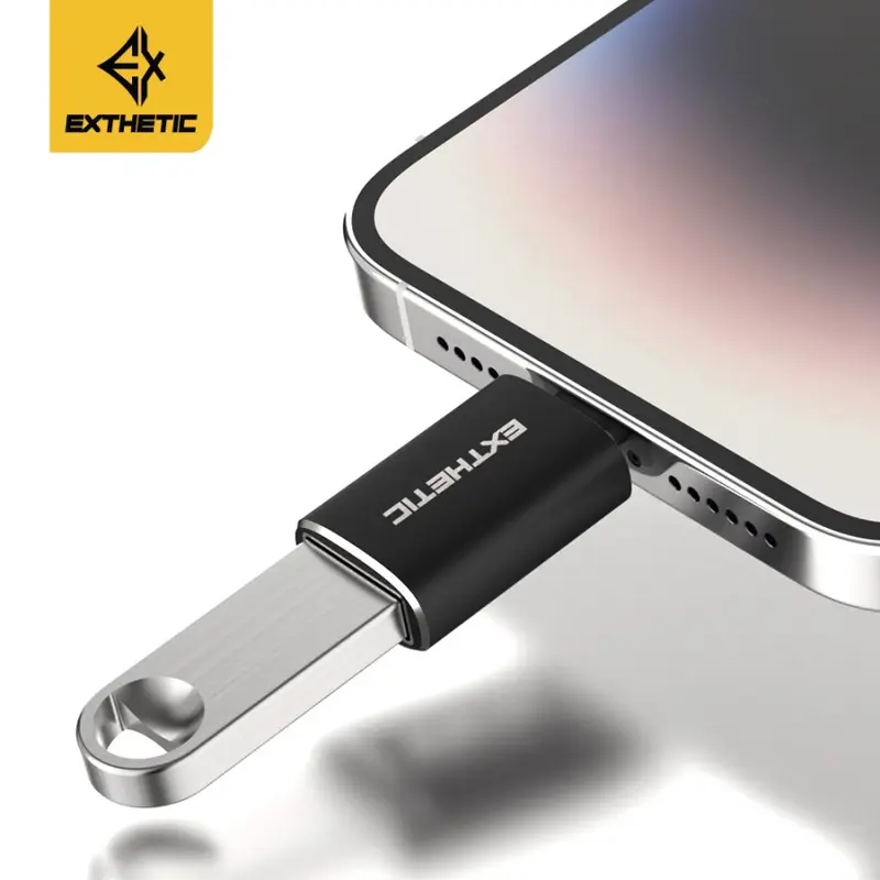 Exthetic Adapter Converter OTG USB A 3.0 to Lightning Iphone Ipad Mac Data dan Charge - EC06 6