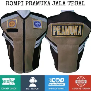 Rompi Pramuka / Rompi Scout Bahan Jaring Tebal Bisa Custom Logo