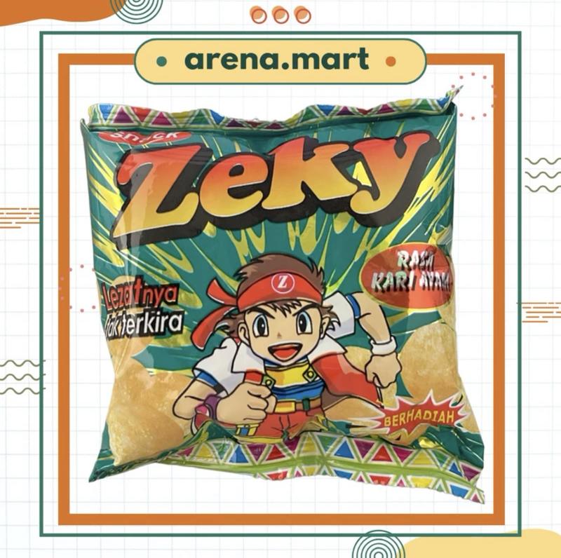 Snack Chiki ciki jadul zaman dulu Berhadiah zeky rasa kari ayam 1 Renceng isi 10 Pc 0