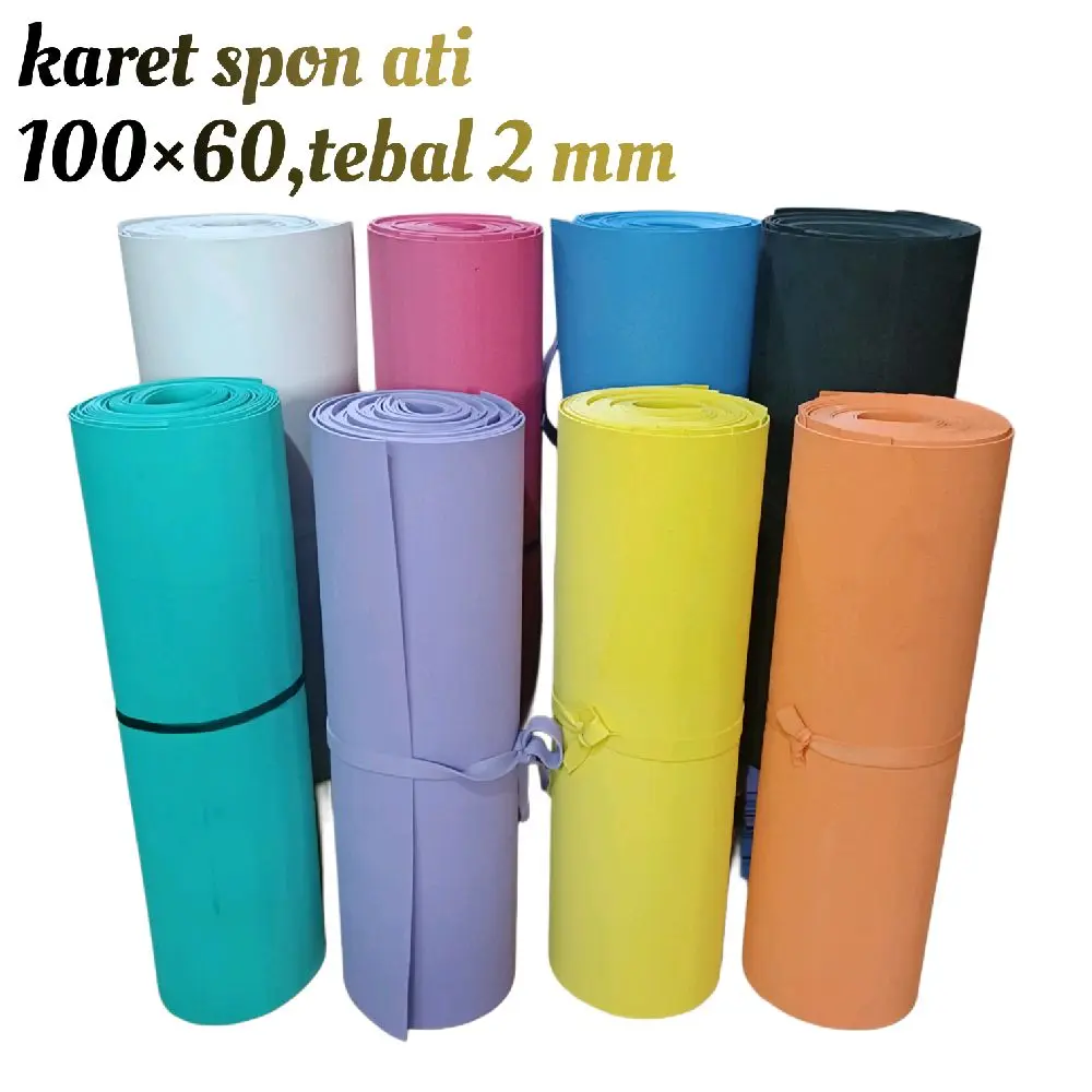 Karet Ati Spon Eva Warna Warni 100x60 Tebal 2 mm Busa Ati Hitam untuk Alas Bordir Mainan Anak dan Kerajinan Lainnya