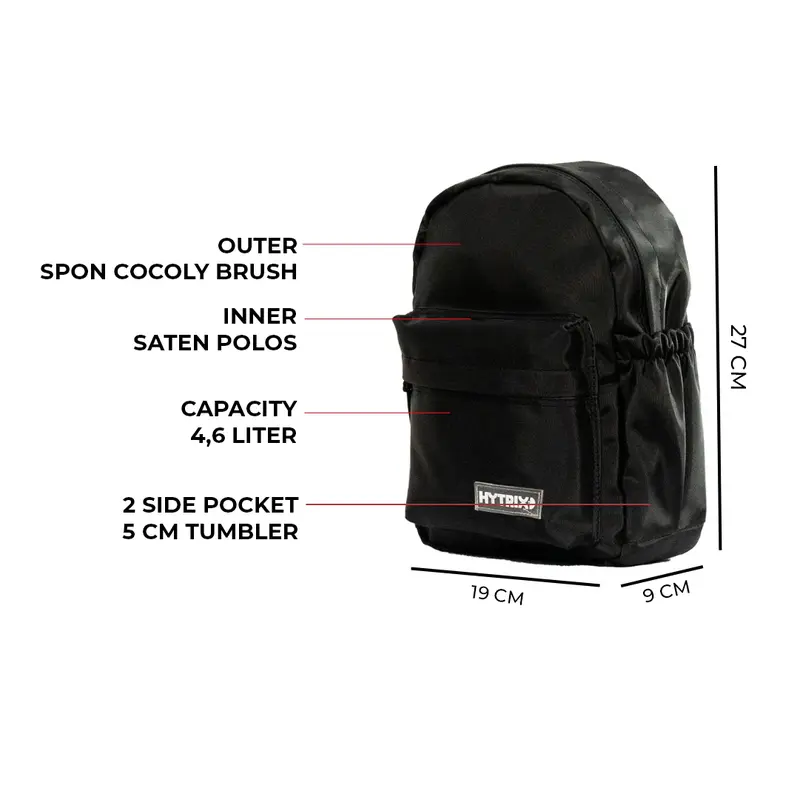 HYENA x HYTRIX  [MD13] -  Finnesse Series Backpack Mini  - Ransel Tas Fahion Korea Stylish 2