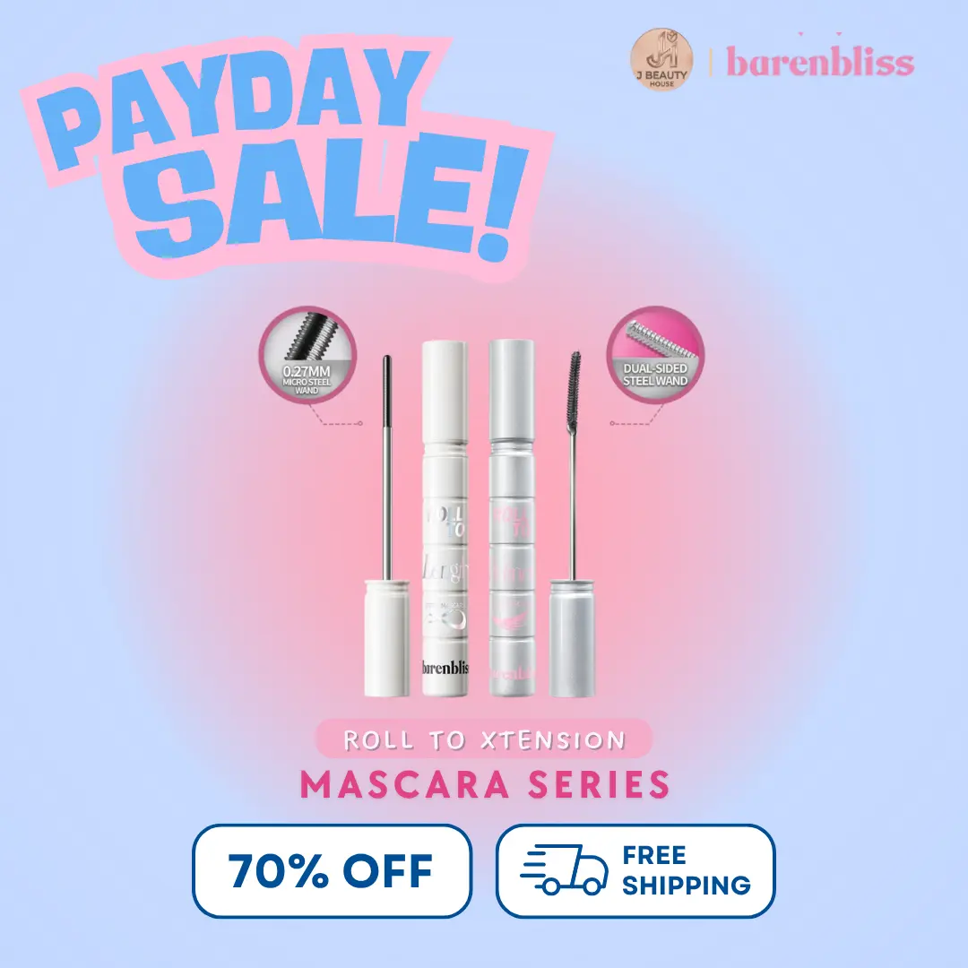 Barenbliss Roll to Definer & Length Steel Mascara 6g - Maskara Waterproof Bulu Mata Lentik Tahan Lama dengan Arginine & Pro-Vitamin B5 untuk 24H Lengthening Lashes - Liquid, Mempercantik