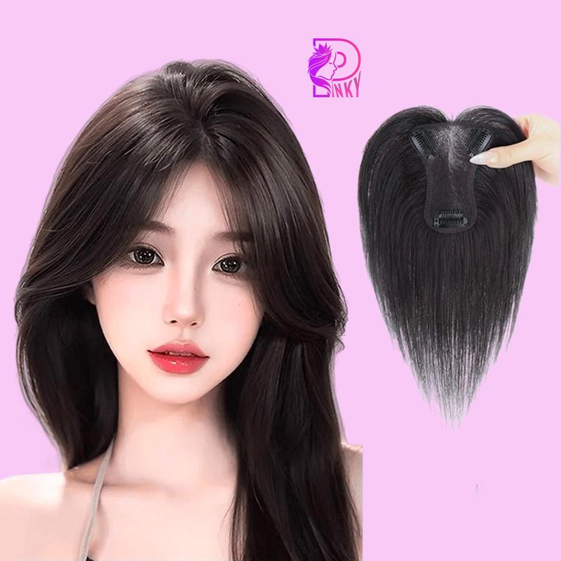 Tóc giả che hói mái bay, tóc mái giả mái 2 bên sợi tơ có thể chỉnh ngôi, tóc che hói phủ bạc cao cấp Wig Women