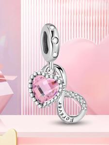 Contas y dijes con diseños de corazón, mariposa y trébol; cuentas a la moda para hacer pulseras y collares; suministros para joyería DIY para mujeres y niñas