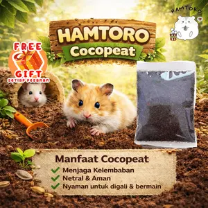 Hamtoro Cocopeat Alas Kandang Natural Hamster Sugar Glider Reptil Bedding Gali Bermain Aman