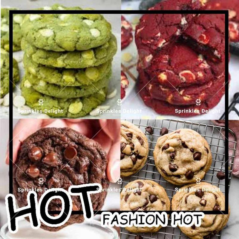 Soft Cookies Chocolate Red Velvet Walnut Matcha Cookies - TikTok Shop ...
