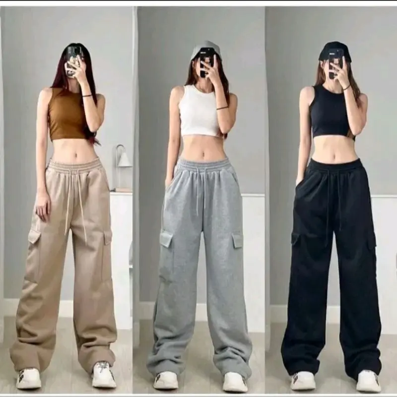 CELANA JOGGER JOOY SWEETPANTS CELANA CARGO PANJANG WANITA