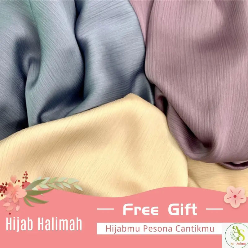 hijab halimah pashmina  premium  pashmina Silk/ Hijabmu pesonamu 1