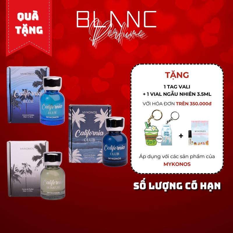  Nước Hoa Nam Mykonos California Blue Signature Club Extrait de Parfum Perfume Cosmetic Xịt Thơm 