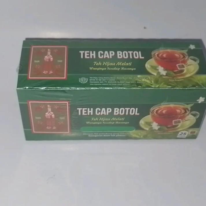 Paket 5 box TEH CAP BOTOL teh celup teh hijau isi 25kantong Melati Tea kitslimy tubruk solo poci ichi tan 4