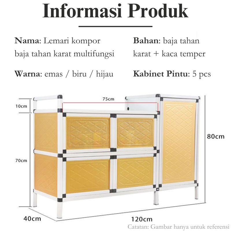 Rak kompor dapur kabinet kompor gas stainless steel rumah tangga paduan aluminium rumah tangga satu kabinet sederhana 9