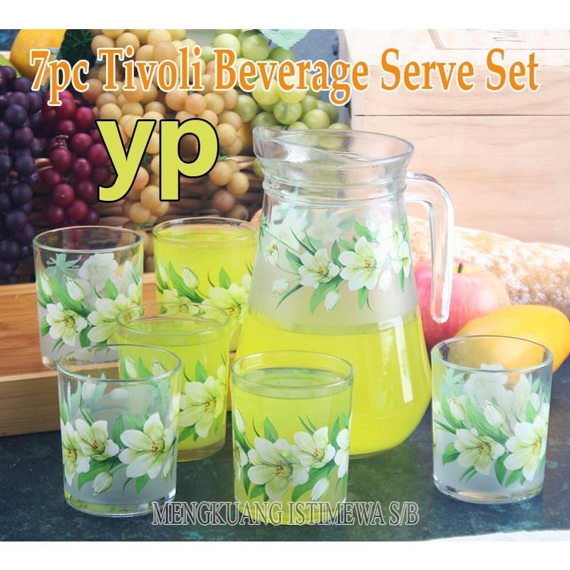 7PC QUALITY SET MINUMAN RAYA /BEVERAGE GLASS SERVE SET TT59582 - TikTok ...