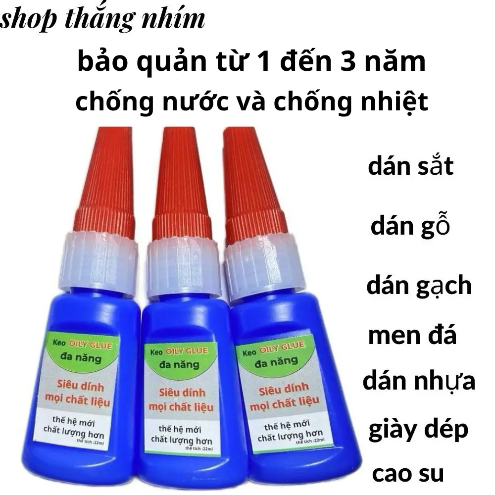 combo 3 lọ keo OILY GLUE đa năng hơn nhiều  keo 502