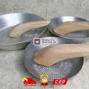 Cobek Alumunium Gratis Ulekan Kayu dengan uk 17-30cm| Original 100% Asli Garut