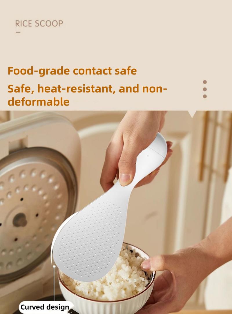 Product Introduction of Muỗng Xới Cơm, Phiên Bản Mới, Chống Lật, Chống Dính, Thiết Kế Đứng, Dễ Vệ Sinh, Cấp Thực Phẩm 2