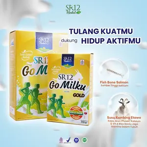 SR12 GoMilku Gold Susu Kambing Etawa Bebas Gula Atasi Nyeri Sendi dan Tulang 600gr