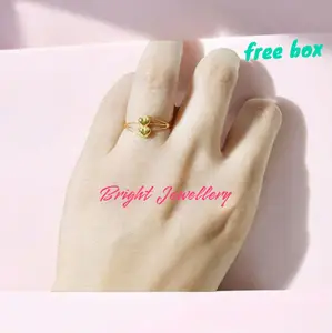 Cincin love susun 2 hanya 0.5gram perhiasan wanita