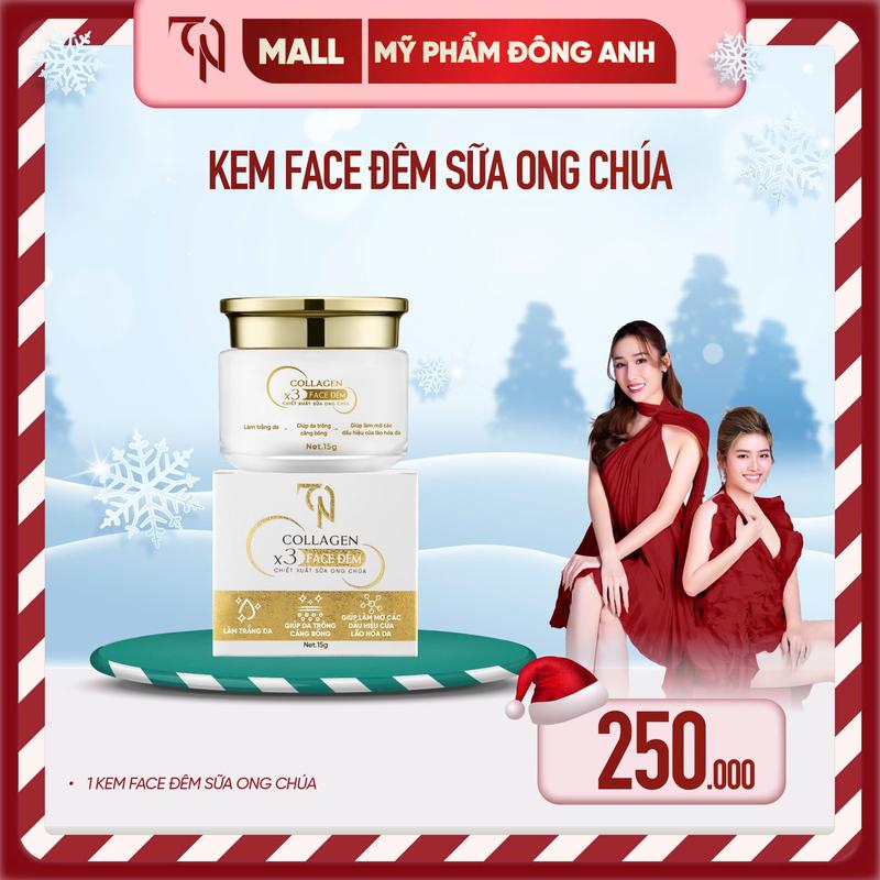 KEM ĐÊM SỮA ONG CHÚA - HỖ TRỢ LÀM TRẮNG - CĂNG BÓNG MỸ PHẨM ĐÔNG ANH