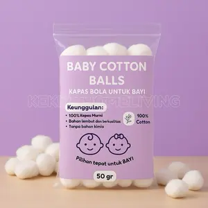 Paket Hemat 6 Pack Cotton Balls Bayi | Kapas Bola Bulat Lembut Aman untuk Bayi | kapas bulat Onemed Medisoft