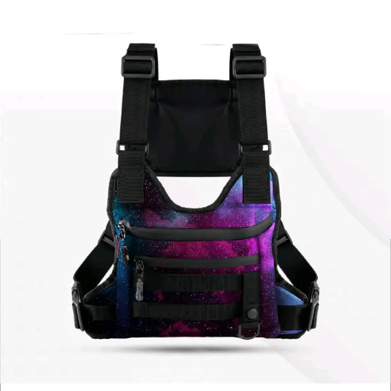 RASANTI DMAJ STORE Tas Dada Pria Motif Printing Bahan Kodura Casual Stylish dengan Tali Adjustable & Desain Eksklusif tasdadatermurah taskekinian 3